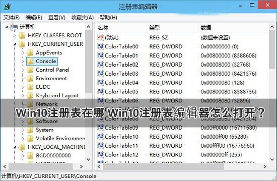 Win10注册表怎么打开 Win10注册表编辑器怎么打开